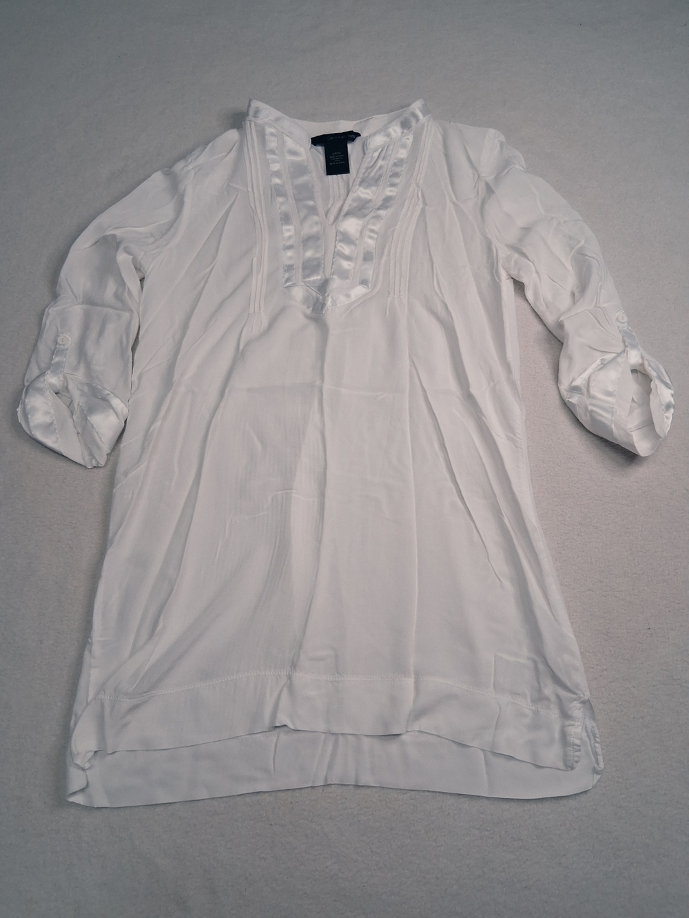 Calvin Klein Jeans White V-Neck Tunic
